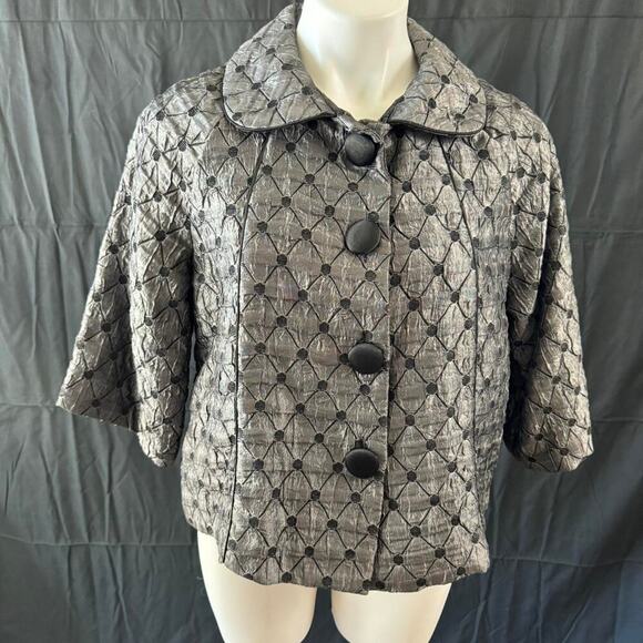 Vintage Choices Metallic Quilted Crop Jacket - Picture 3 of 8